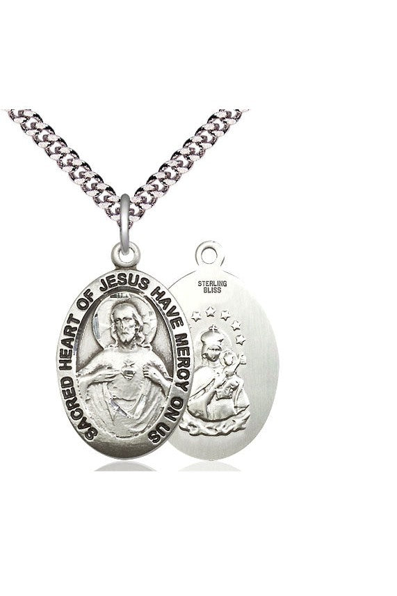 Scapular Medal - FN4028-Jewelry-Bliss Mfg-Sterling Silver-Michigan Church Supply