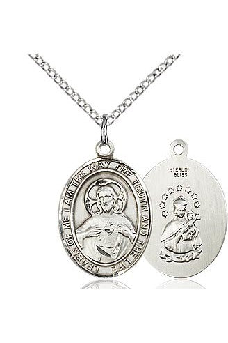 Scapular Medal - FN8098-Jewelry-Bliss Mfg-Sterling Silver-Michigan Church Supply