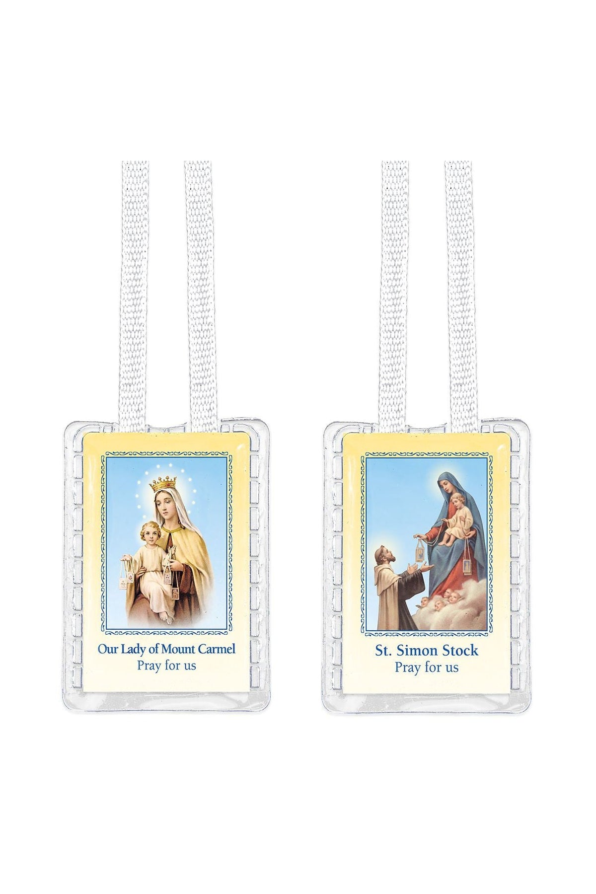 Scapular with white cord - TA152102-Inspirational Gifts-Hirten-Michigan Church Supply