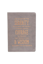 Serenity, Courage And Wisdom Luxleather Journal in Gray - GCJL294-Inspirational Gifts-Christian Art Gifts-Michigan Church Supply