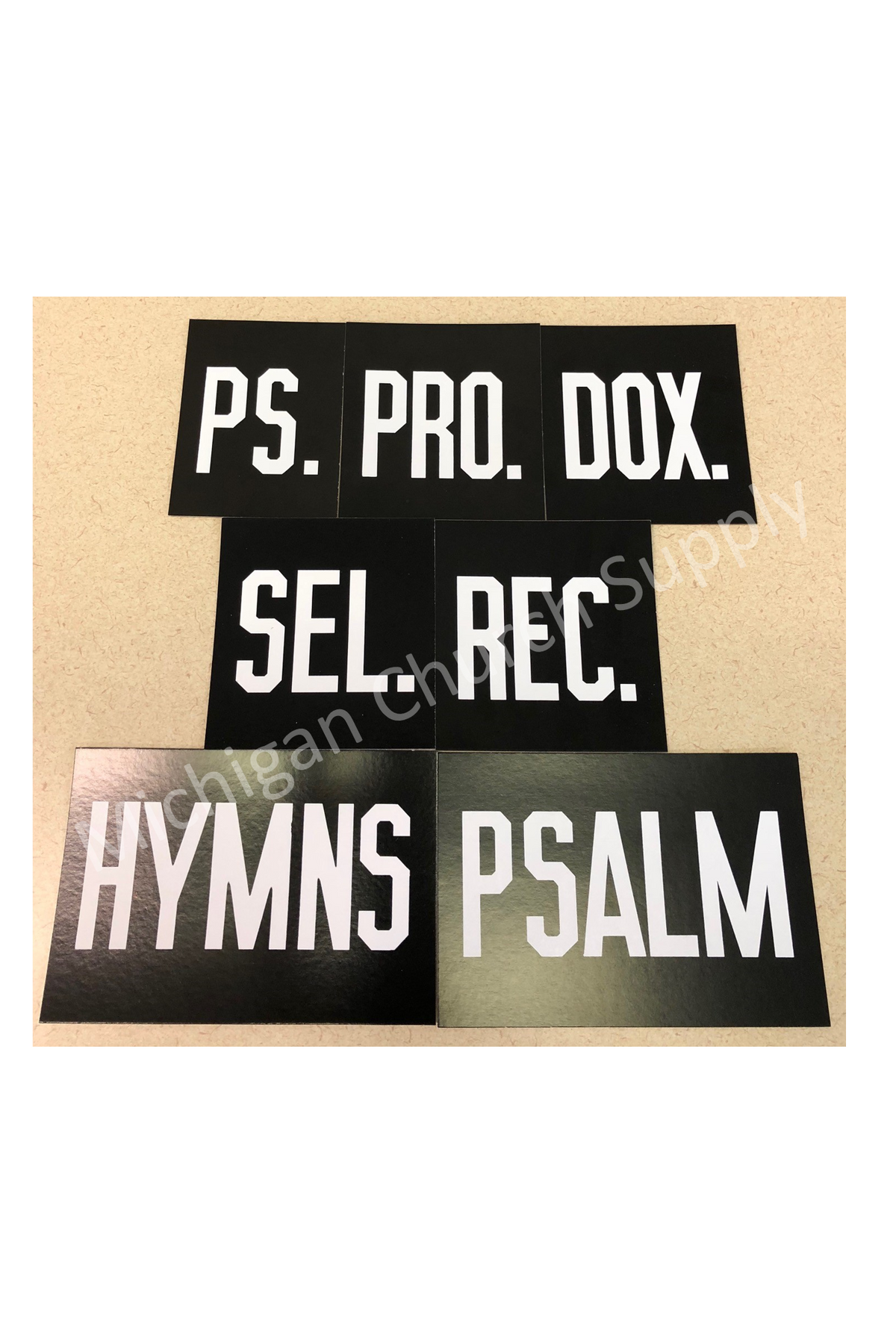 Set No. 1 - Church Hymn Board Slides & Number Set - TS10010-Church Life-Flynn MFG-3"-Michigan Church Supply