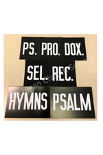 Set No. 1 - Church Hymn Board Slides & Number Set - TS10010-Church Life-Flynn MFG-3"-Michigan Church Supply