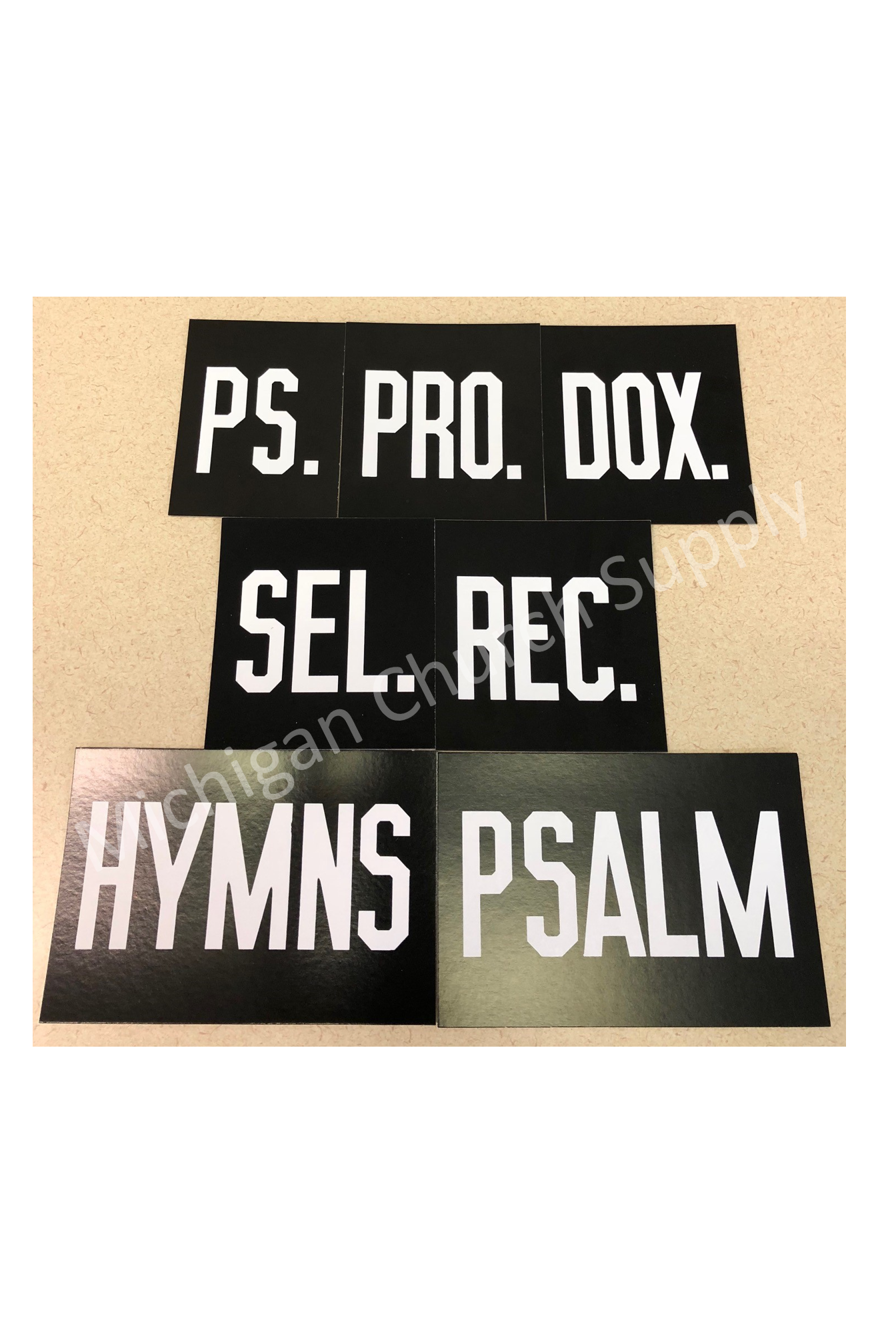 Set No. 1 - Church Hymn Board Slides & Number Set - TS10010-Church Life-Flynn MFG-3"-Michigan Church Supply