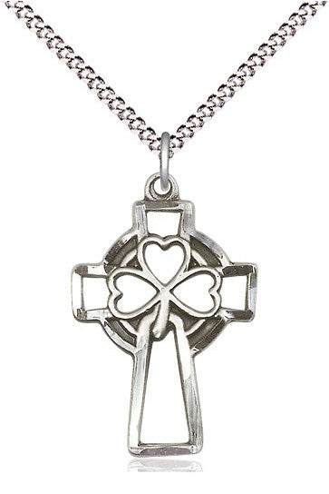 Shamrock Cross - FN5999-Jewelry-Bliss Mfg-Sterling Silver-Michigan Church Supply