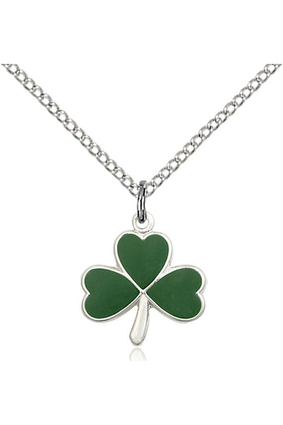 Shamrock Medal - FN5243-Jewelry-Bliss Mfg-Sterling Silver-Michigan Church Supply