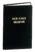 Sick Call Register - Small Size - OA187-Church Life-FJ Remey-Michigan Church Supply