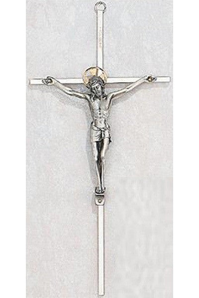 Silver Crucifix: 10" - UZ7942501-Inspirational Gifts-McVan-Michigan Church Supply