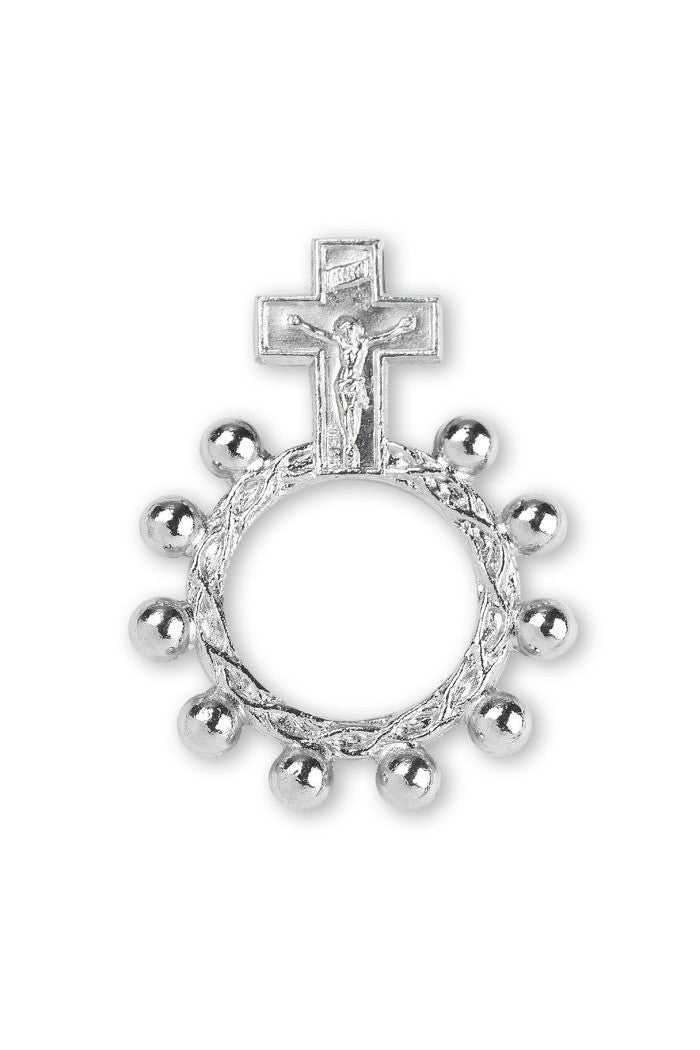 Silver Rosary Ring - TA958-Inspirational Gifts-Hirten-Michigan Church Supply