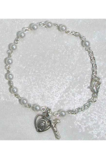 Silver Youth Silver Pearl Bracelet - UZBR75M-Inspirational Gifts-McVan-Michigan Church Supply