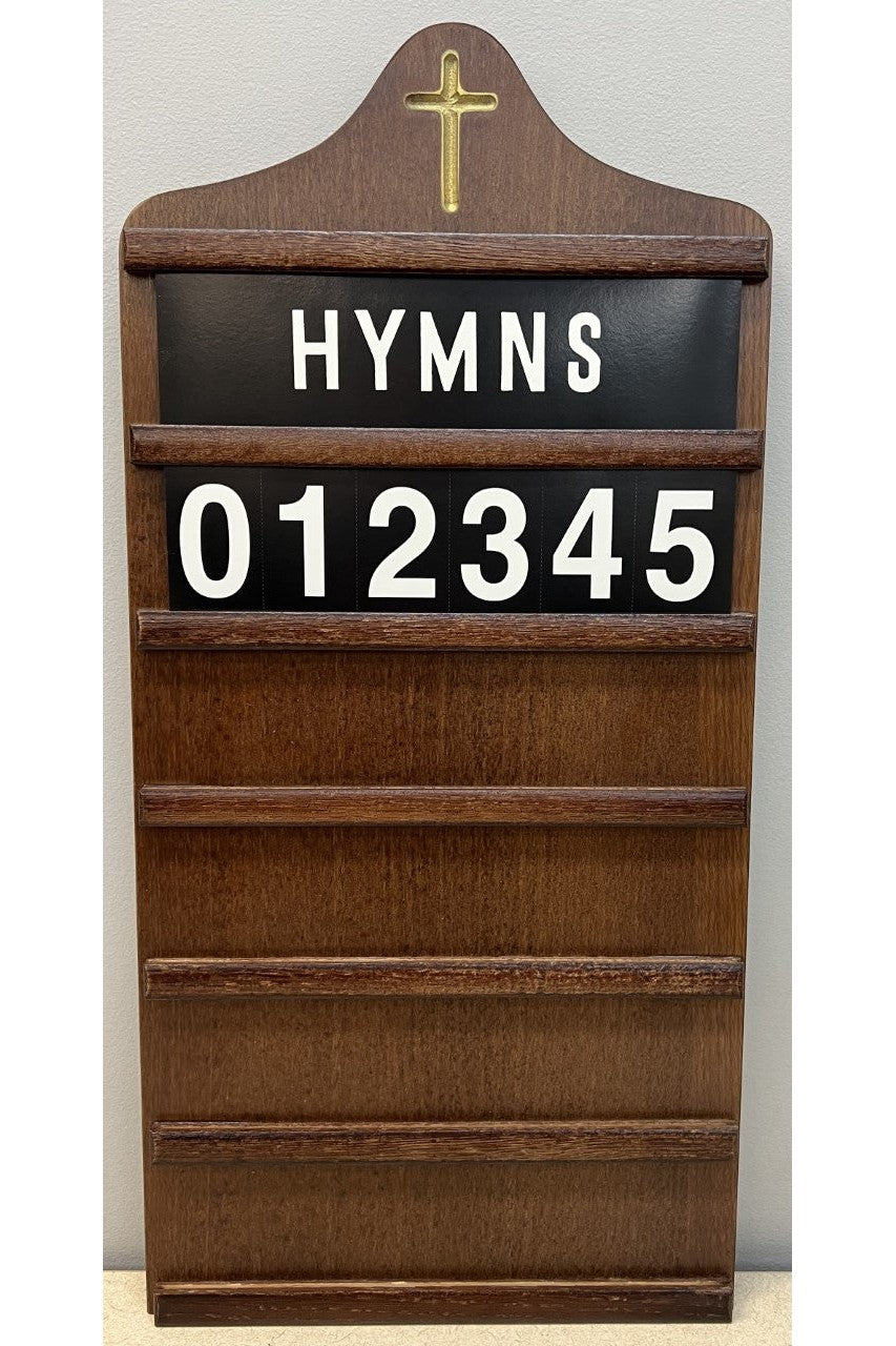 Small Hymnboard Dark Oak - RU4302-06-Church Life-Flynn MFG-Michigan Church Supply