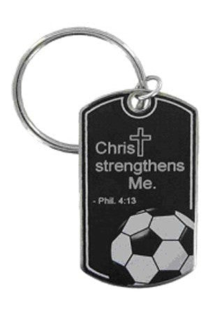 Soccer Key Chain - WOSK503-Inspirational Gifts-Singer-Michigan Church Supply