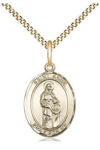 St Anne Medal - FN8374-Jewelry-Bliss Mfg-Gold Filled-Michigan Church Supply