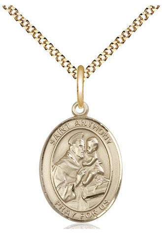 St Anthony of Padua - FN8004-Jewelry-Bliss Mfg-Gold Filled-Michigan Church Supply