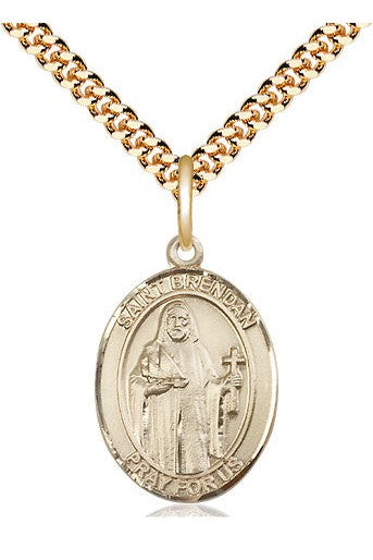 St Brendan the Navigator - FN8018-Jewelry-Bliss Mfg-Gold Filled-Michigan Church Supply