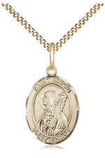 St Brigid of Ireland medal - FN8123-Jewelry-Bliss Mfg-Gold Filled-Michigan Church Supply