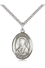 St Brigid of Ireland medal - FN8123-Jewelry-Bliss Mfg-Sterling Silver-Michigan Church Supply