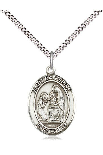 St Catherine of Siena - FN8014-Jewelry-Bliss Mfg-Sterling Silver-Michigan Church Supply