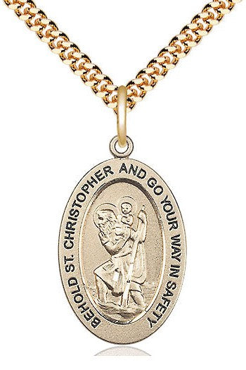 St Christopher Medal - FN11022-Jewelry-Bliss Mfg-Gold Filled-Michigan Church Supply