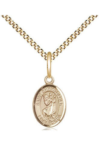 St Christopher Medal - FN9022-Jewelry-Bliss Mfg-Gold Filled-Michigan Church Supply