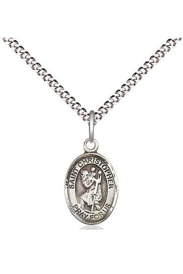 St Christopher Medal - FN9022-Jewelry-Bliss Mfg-Sterling Silver-Michigan Church Supply