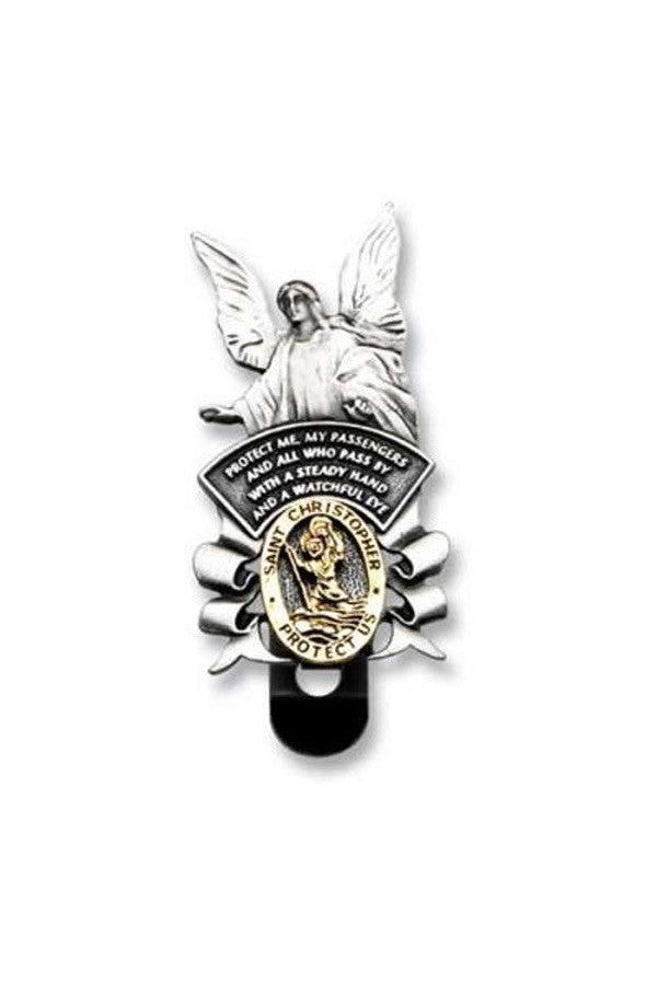 St Christopher Visor Clip - GEKVC122-Inspirational Gifts-Cathedral Art Medal and CA Gifts-Michigan Church Supply