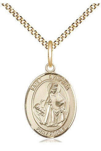 St Dymphna medal - FN8032-Jewelry-Bliss Mfg-Gold Filled-Michigan Church Supply