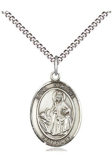 St Dymphna medal - FN8032-Jewelry-Bliss Mfg-Sterling Silver-Michigan Church Supply