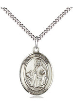 St Dymphna medal - FN8032-Jewelry-Bliss Mfg-Sterling Silver-Michigan Church Supply