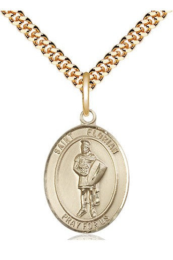 St Florian medal - FN8034-Jewelry-Bliss Mfg-Gold Filled-Michigan Church Supply