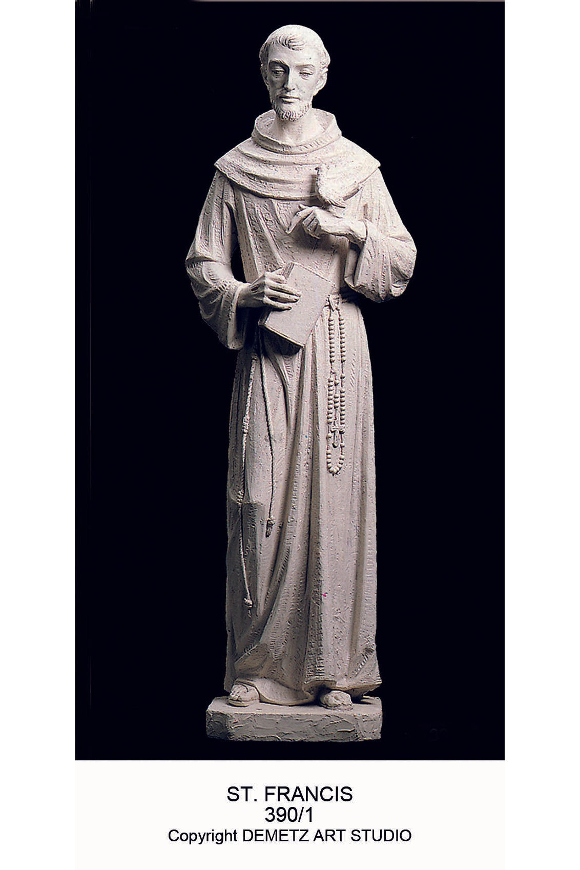 St Francis of Assisi - HD3901-Church Life-Demetz-Linden Wood 48"-Michigan Church Supply