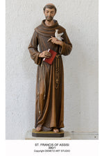 St Francis of Assisi - HD3901-Church Life-Demetz-Linden Wood 48"-Michigan Church Supply