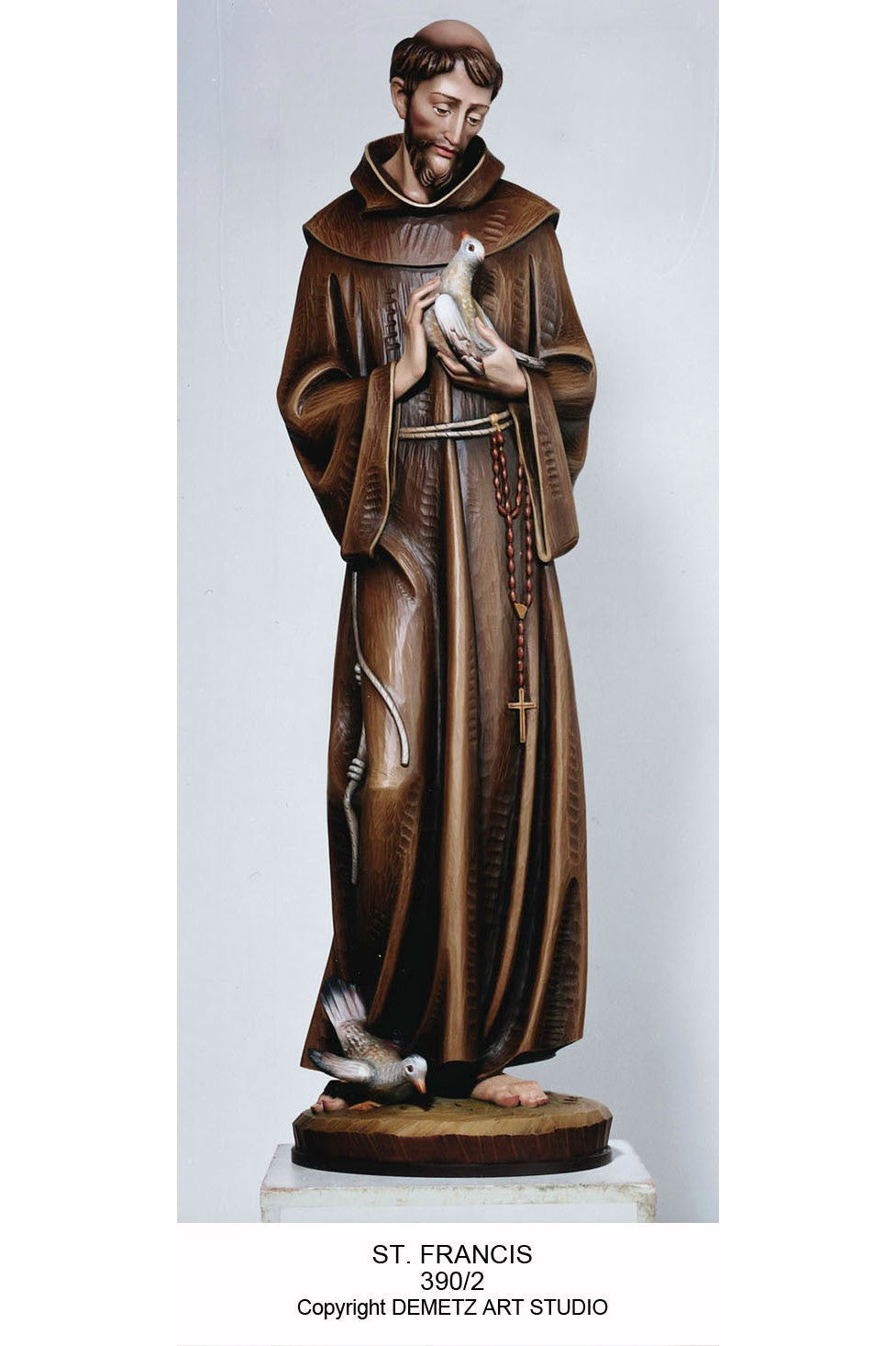 St Francis of Assisi - HD3902-Church Life-Demetz-Linden Wood 48"-Michigan Church Supply