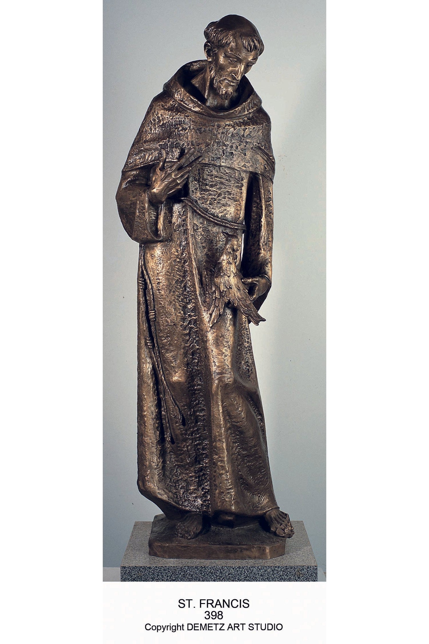 St Francis of Assisi - HD398FR-Church Life-Demetz-Fiberglass 24"-Michigan Church Supply