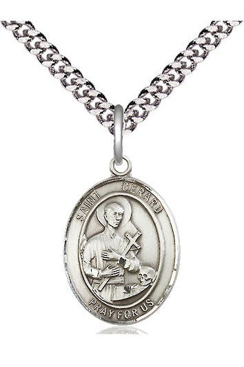 St Gerard Majella medal - FN8042-Jewelry-Bliss Mfg-Sterling Silver-Michigan Church Supply