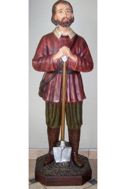 St Isidore Statue 37" - RA-STISIDORE-37-Church Life-Santa Teresita-Michigan Church Supply