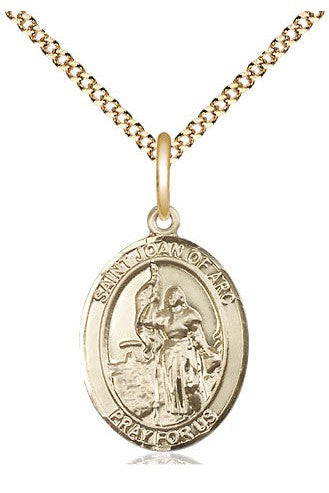 St Joan of Arc medal - FN8053-Jewelry-Bliss Mfg-Gold Filled-Michigan Church Supply