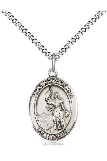 St Joan of Arc medal - FN8053-Jewelry-Bliss Mfg-Sterling Silver-Michigan Church Supply