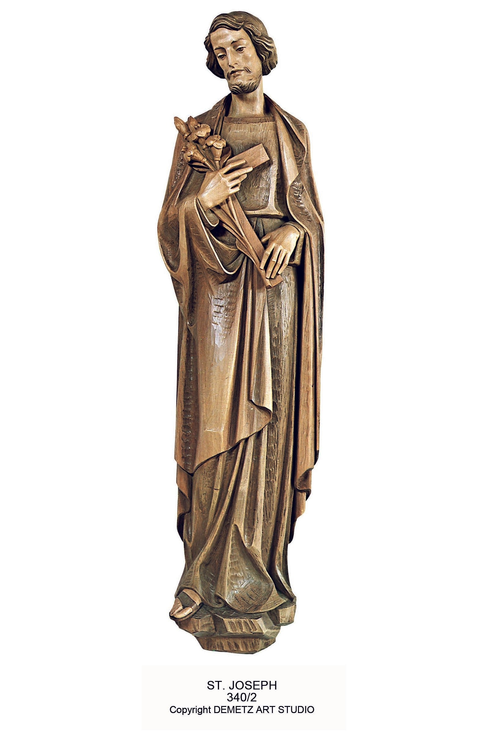 St Joseph - 3/4 Relief - HD3402-Church Life-Demetz-30"-Michigan Church Supply