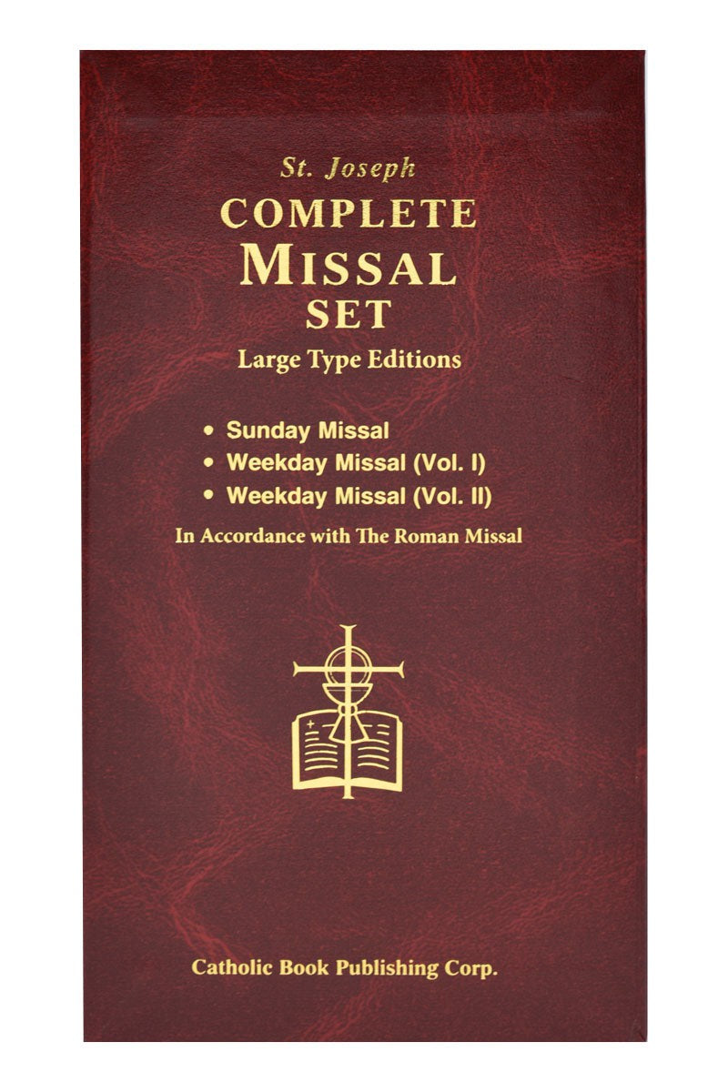 St Joseph Daily and Sunday Missal Set Large Type - GF838/23-Inspirational Gifts-Catholic Book Publishing Corp-Michigan Church Supply