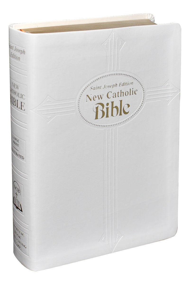 St Joseph New Catholic Bible White - GF61419W-Inspirational Gifts-Catholic Book Publishing Corp-Michigan Church Supply