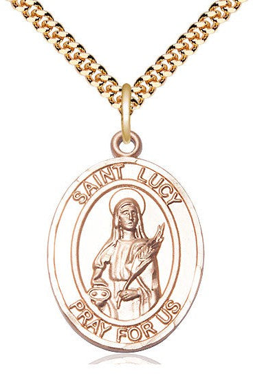 St Lucy medal - FN7422-Jewelry-Bliss Mfg-Gold Filled-Michigan Church Supply