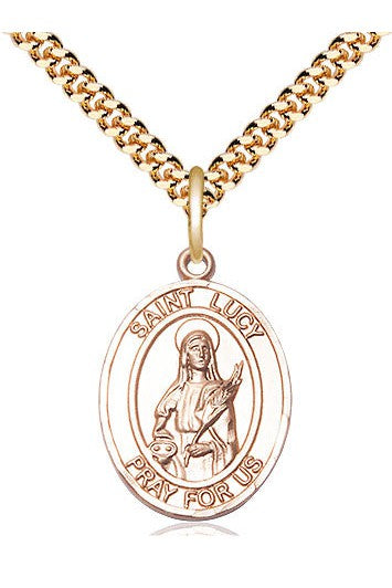 St Lucy medal - FN8422-Jewelry-Bliss Mfg-Gold Filled-Michigan Church Supply