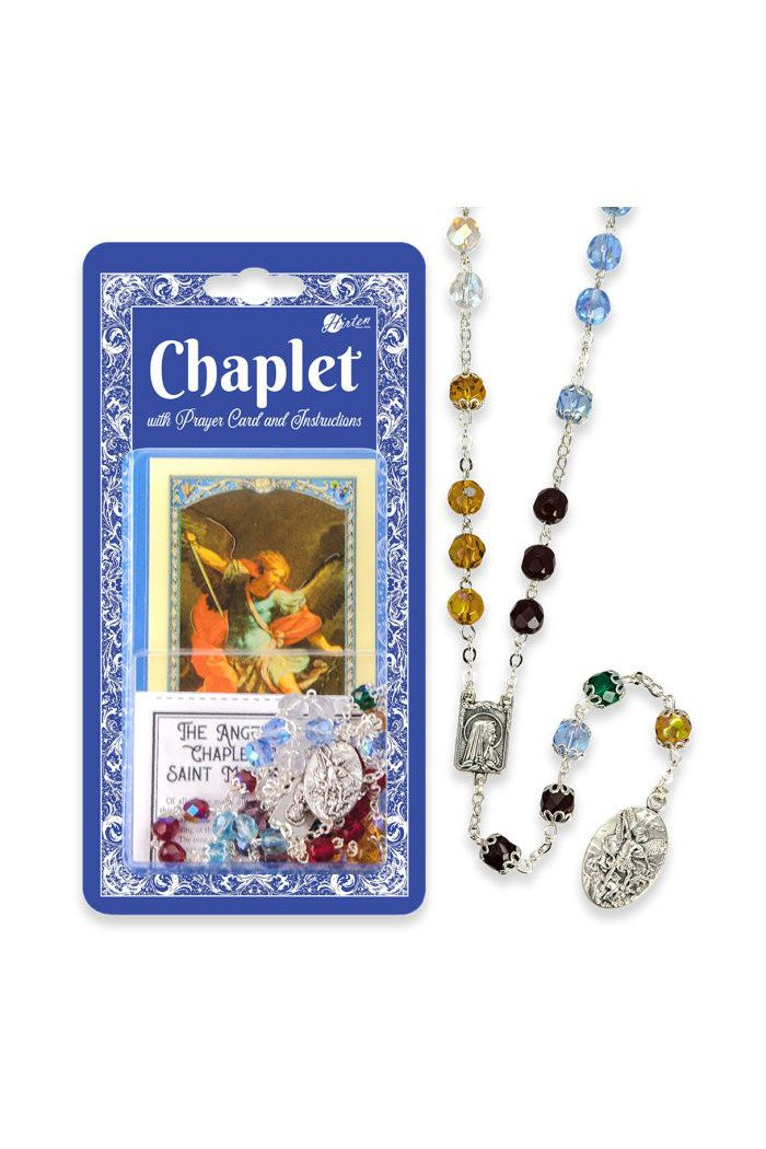 St Michael Glass Bead Chaplet - TA092-Inspirational Gifts-Hirten-Michigan Church Supply