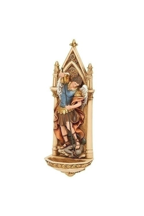 St Michael Holy Water Font - LI601307-Inspirational Gifts-Roman, Inc-Michigan Church Supply