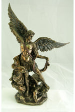 St Michael Statue - ZWSR74997-Inspirational Gifts-Goldscheider of Vienna-Michigan Church Supply