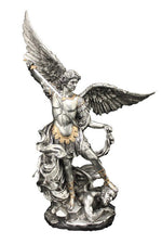 St Michael Statue - ZWSR74997PE-Inspirational Gifts-Goldscheider of Vienna-Michigan Church Supply