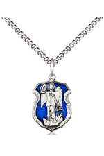 St Michael The Archangel Shield - FN6276ESS/18S-Jewelry-Bliss Mfg-Michigan Church Supply