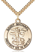 St Michael the Archangel Medal - FN1170-Jewelry-Bliss Mfg-Gold Filled-Michigan Church Supply