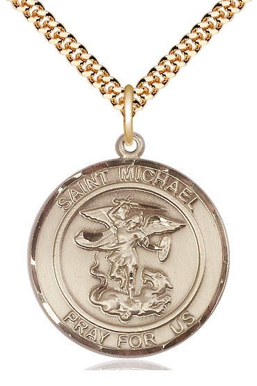 St Michael the Archangel Medal - FN7076RD-Jewelry-Bliss Mfg-Gold Filled-Michigan Church Supply