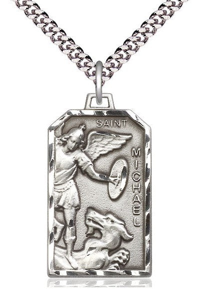 St Michael the Archangel medal - FN5720-Jewelry-Bliss Mfg-Sterling Silver-Michigan Church Supply